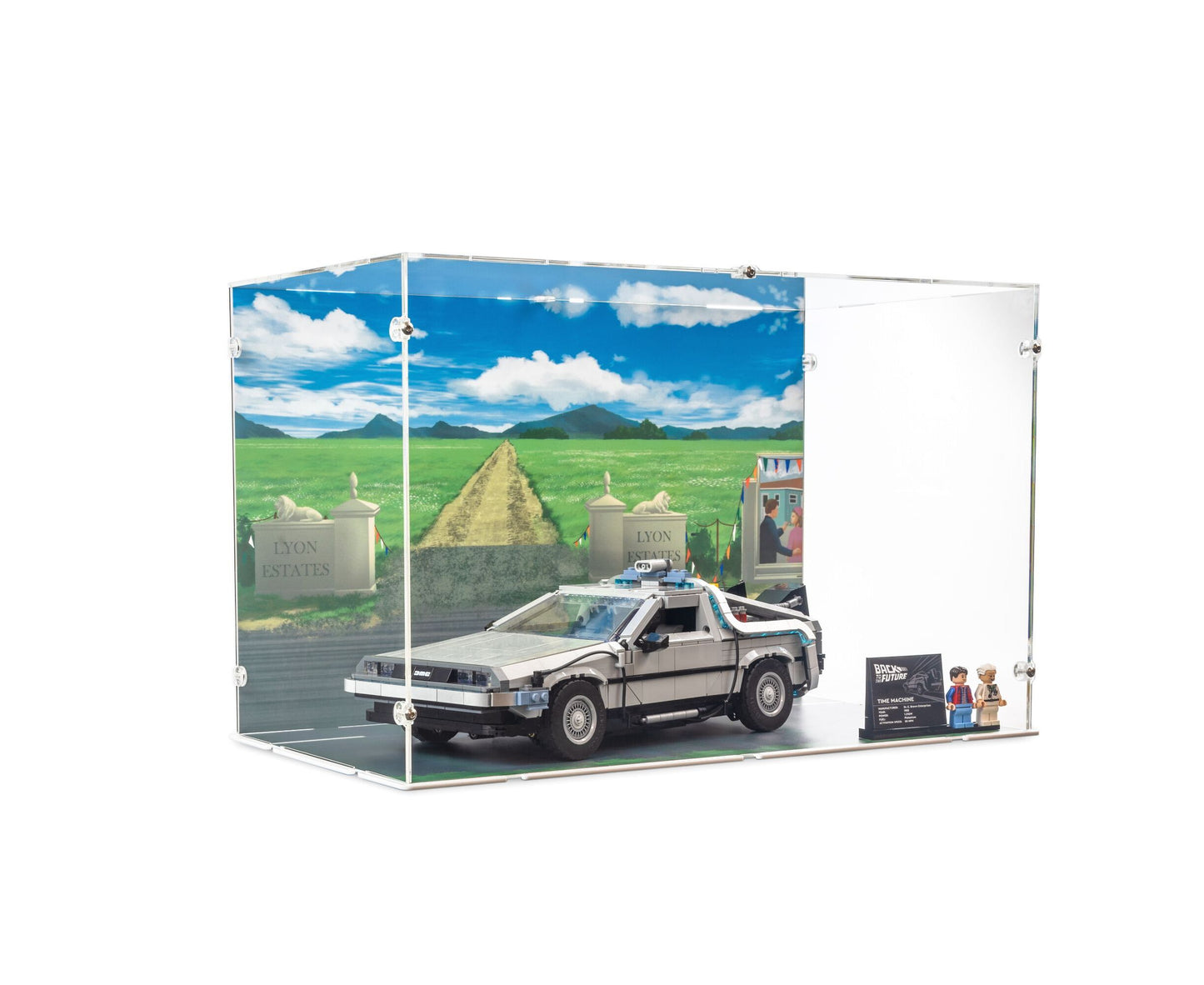 10300 DeLorean Time Machine from Back to the Future - Acrylic Display Case (Large)