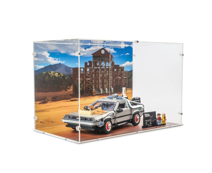 10300 DeLorean Time Machine from Back to the Future - Acrylic Display Case (Large)