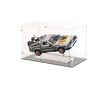 10300 DeLorean Time Machine from Back to the Future - Acrylic Display Case (medium) & Stand
