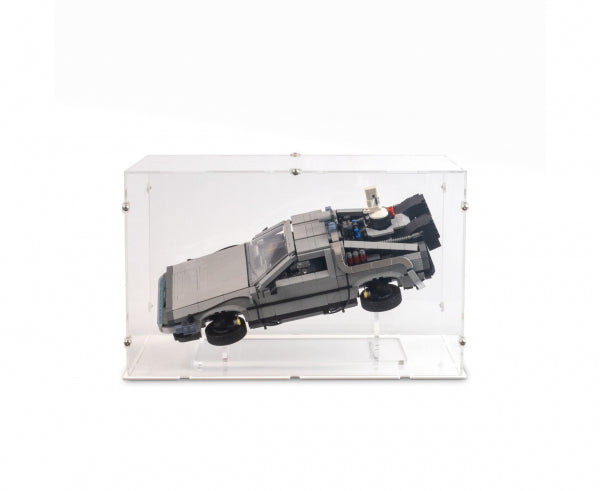 10300 DeLorean die Zeitmaschine aus Zurück in die Zukunft - Acryl Vitrine (mittel) & Ständer