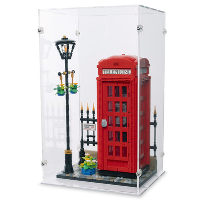 21347 Red London Telephone Box - Acrylic Display Case Lego