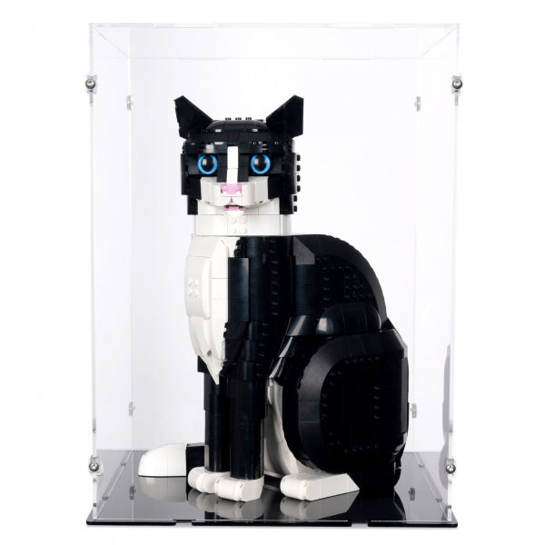 21349 Tuxedo Cat - Schwarz-weiße Katze - Acryl Vitrine Lego