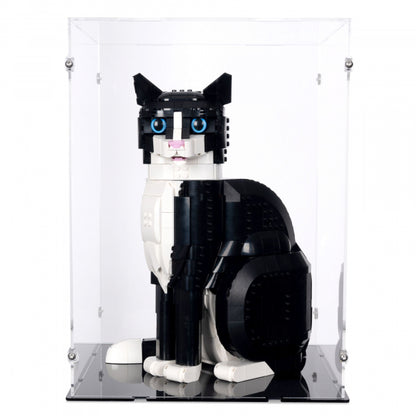 21349 Tuxedo Cat - Schwarz-weiße Katze - Acryl Vitrine Lego