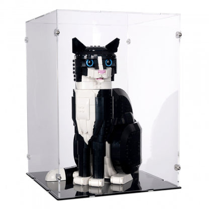 21349 Tuxedo Cat - Schwarz-weiße Katze - Acryl Vitrine Lego