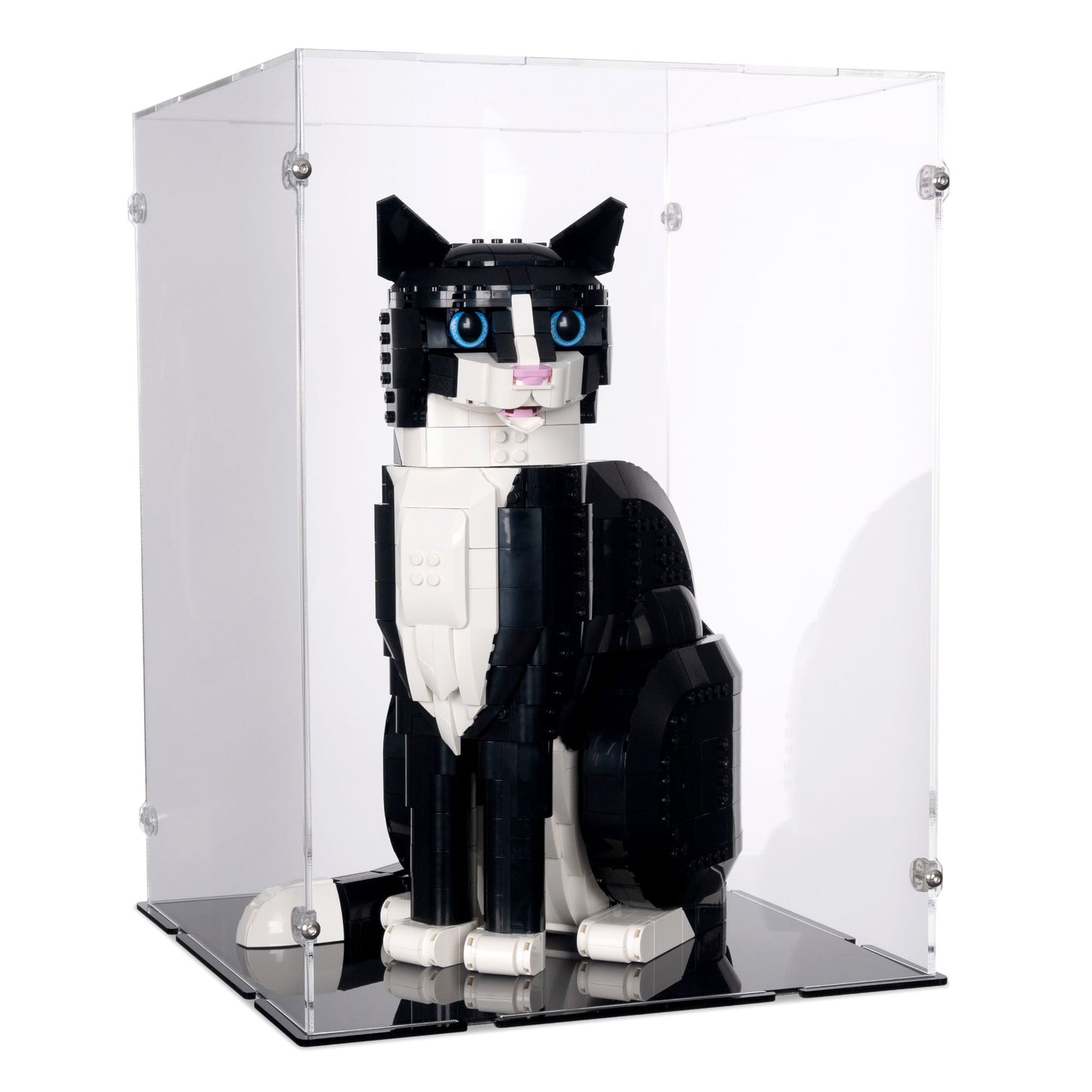 21349 Tuxedo Cat - Schwarz-weiße Katze - Acryl Vitrine Lego