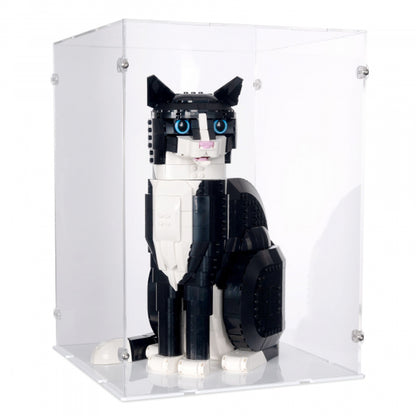21349 Tuxedo Cat - Schwarz-weiße Katze - Acryl Vitrine Lego