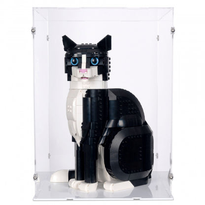 21349 Tuxedo Cat - Schwarz-weiße Katze - Acryl Vitrine Lego
