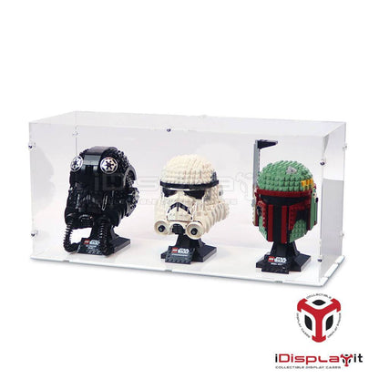 3x Star Wars Helme - Acryl Vitrine Lego