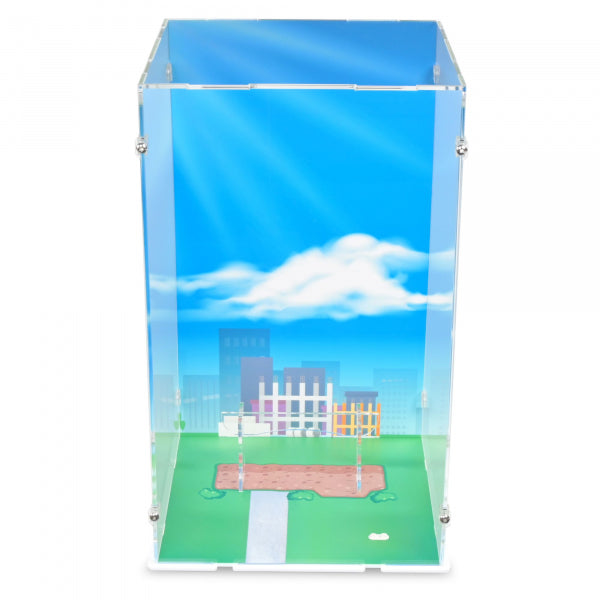 43217 Carls Haus aus "Oben" - XL  Acryl Vitrine & Ständer & Vinylhintergrund