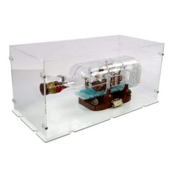 Lego 21313,92177 Schiff in der Flasche - Acryl Vitrine