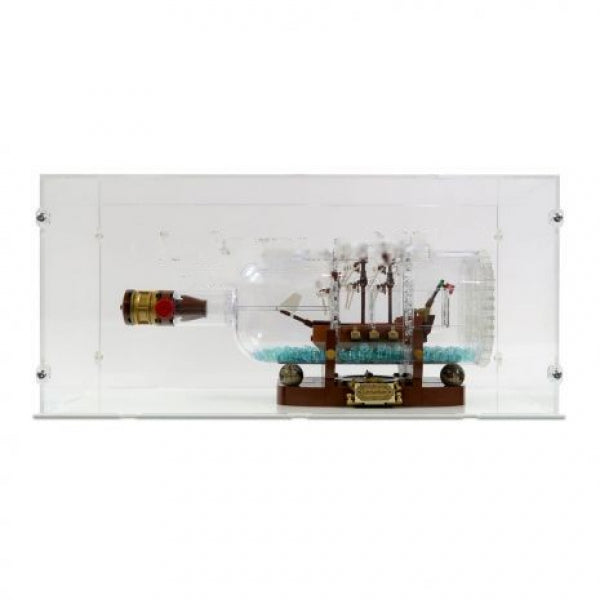 Lego 21313,92177 Schiff in der Flasche - Acryl Vitrine