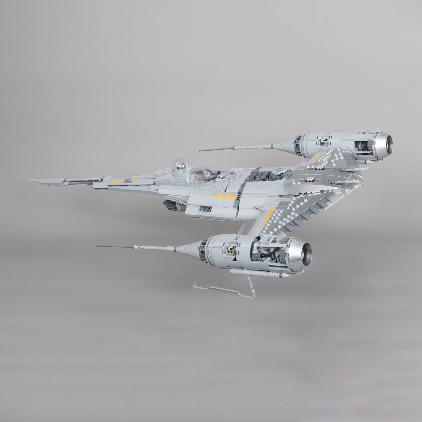 Acrylic stand for LEGO 75442 The Mandalorian's N-1 Starfighter™
