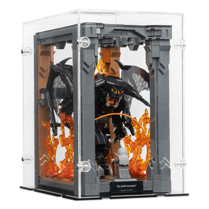 10367 The Lord of the Rings: Balrog Bookends (closed) - Acrylic Display Case Lego