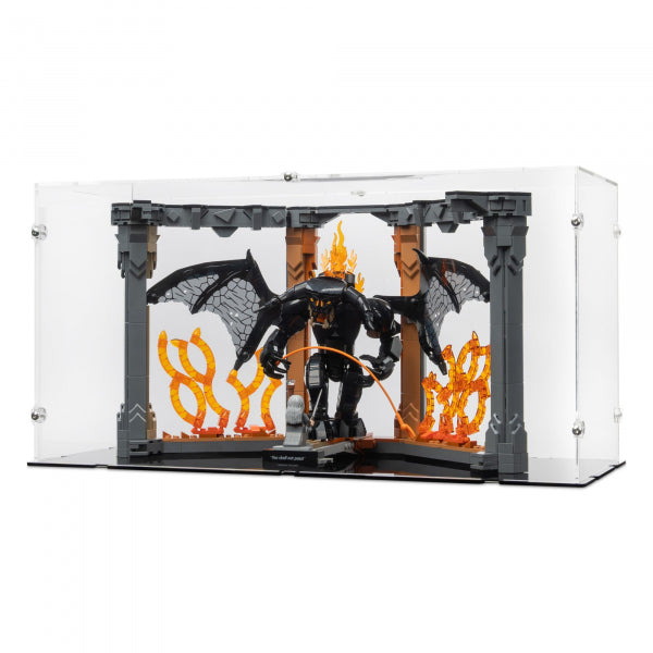 10367 Der Herr der Ringe: Balrog Bücherstütze (geöffnet) - Acryl Vitrine Lego