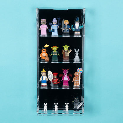 2-in-1 Acryl Vitrine für 16 LEGO® Minifiguren – Wand- & Tischdisplay 4×4
