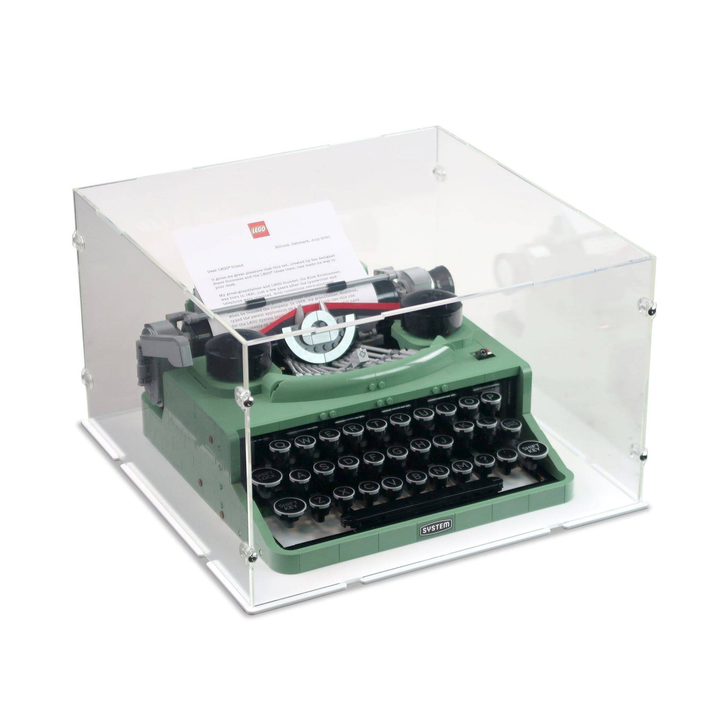 21327 Schreibmaschine - Acryl Vitrine