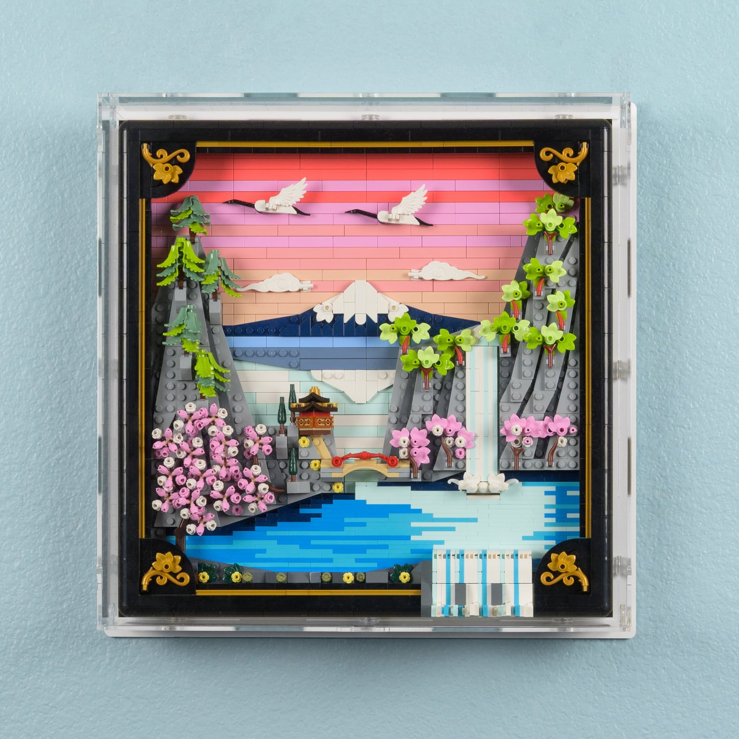 31218 Japanische Kirschblütenlandschaft - Wandvitrine