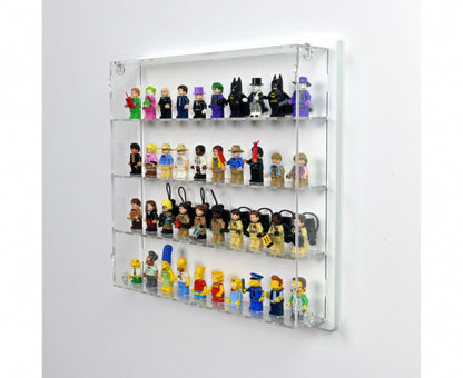 40 Lego Minifiguren - Acryl Wand Vitrine