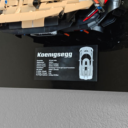 42232 Acryl-Wandhalterung für Lego Koenigsegg Sadair's Spear Hypercar