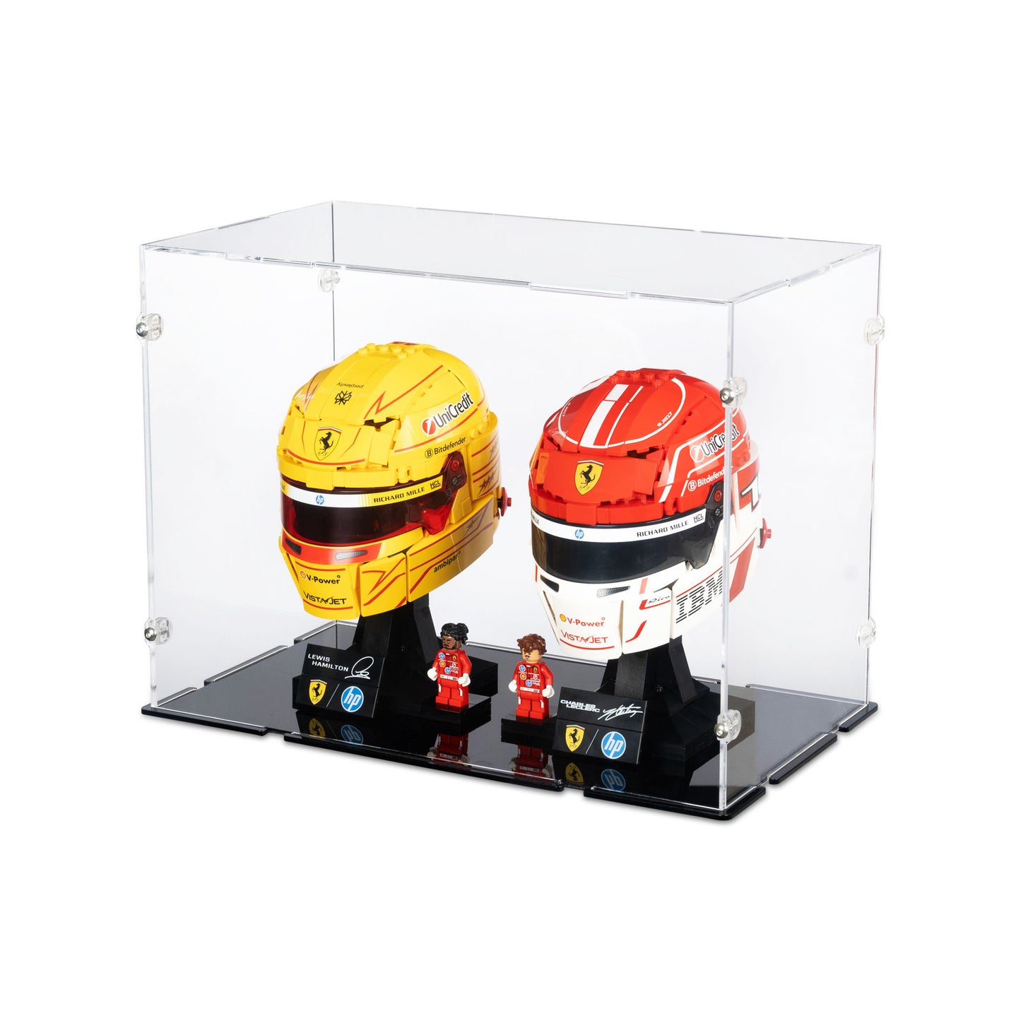 2x LEGO® F1 Helme 2026 Display Case (43014, 43022, 43017, 43023)