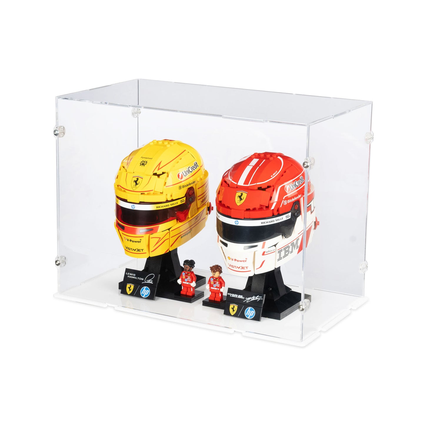 2x LEGO® F1 Helme 2026 Display Case (43014, 43022, 43017, 43023)