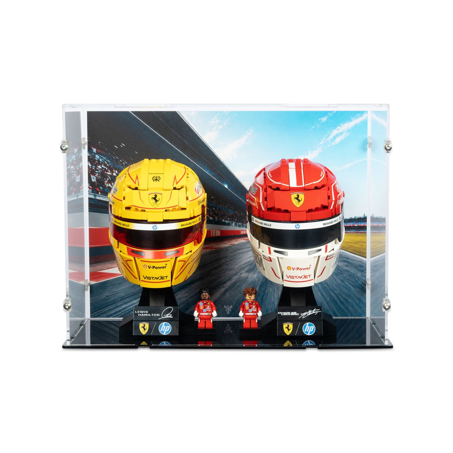 2x LEGO® F1 Helme 2026 Display Case (43014, 43022, 43017, 43023)