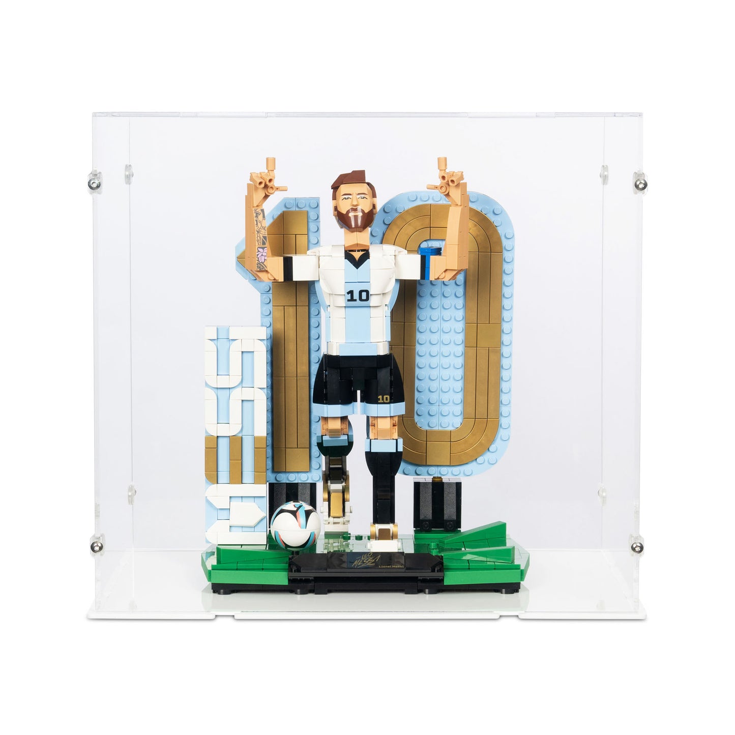 43015 Lionel Messi – Fußballlegende (XL) - Acryl Vitrine Lego