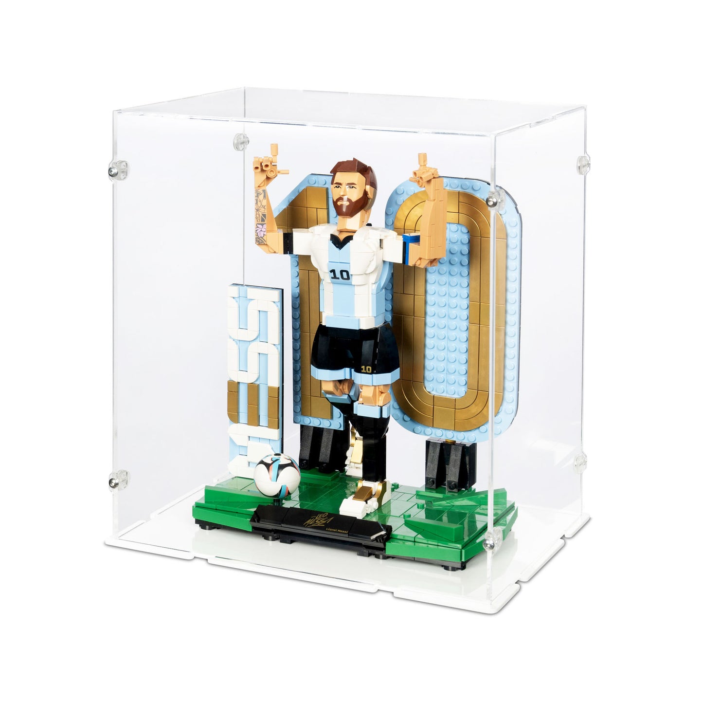 43015 Lionel Messi – Fußballlegende - Acryl Vitrine Lego