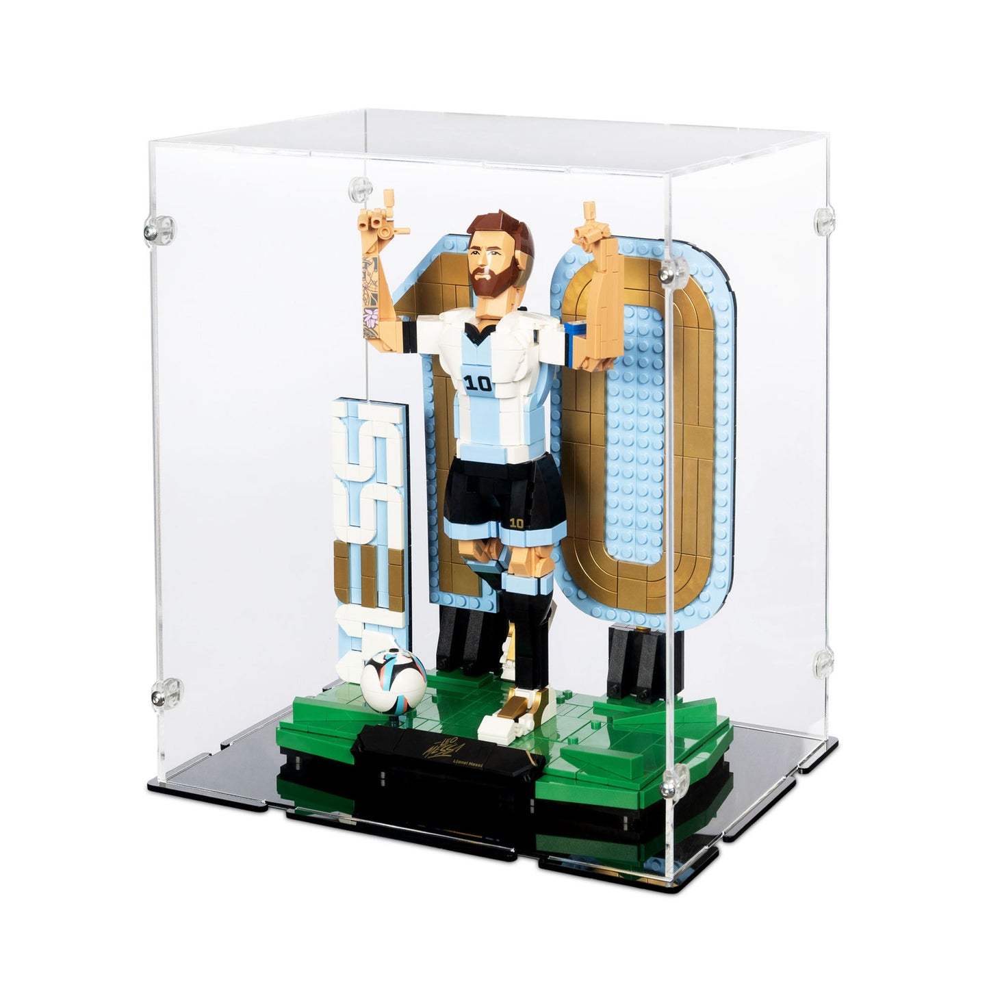 43015 Lionel Messi – Fußballlegende - Acryl Vitrine Lego