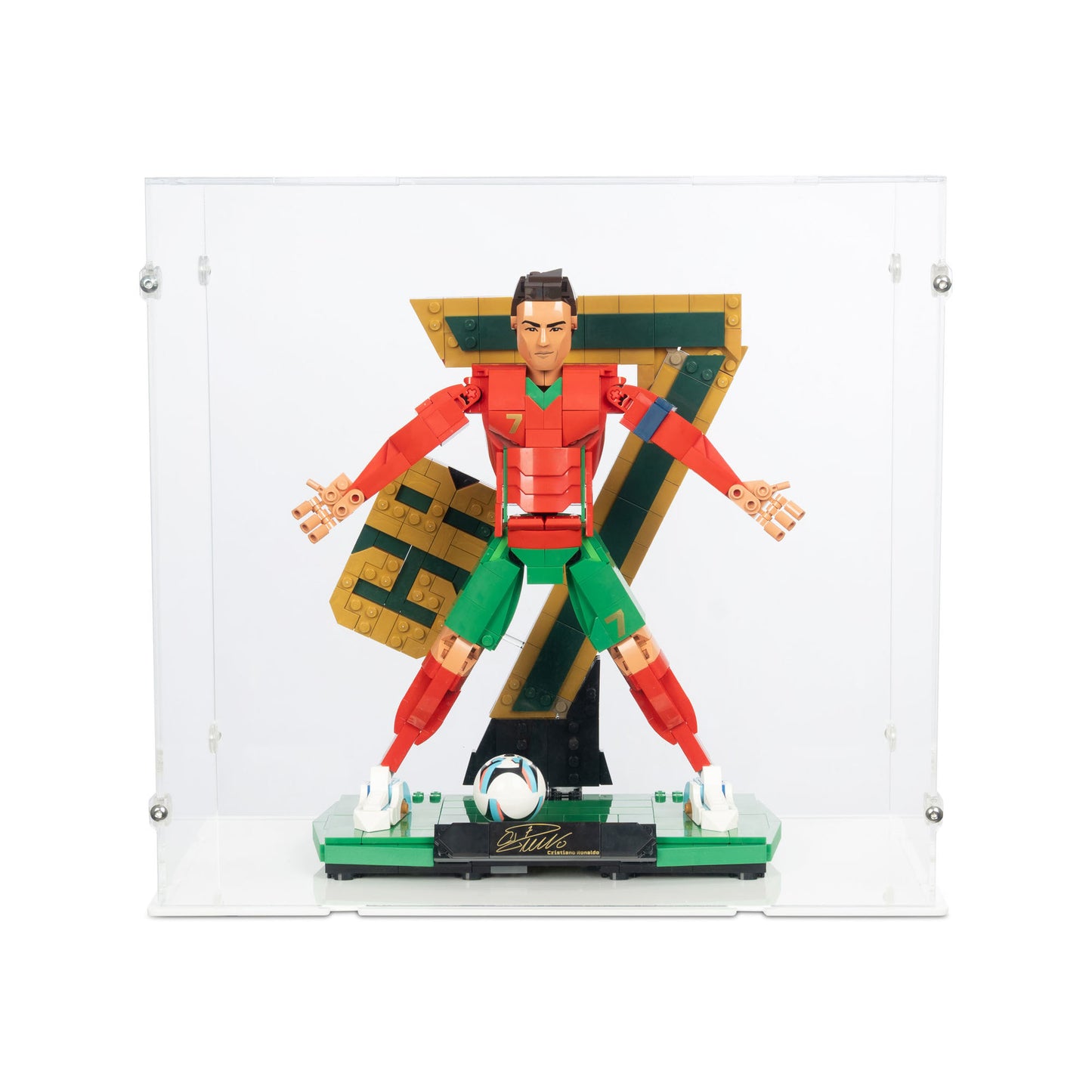 43016 Cristiano Ronaldo – Fußballlegende (XL) - Acryl Vitrine Lego