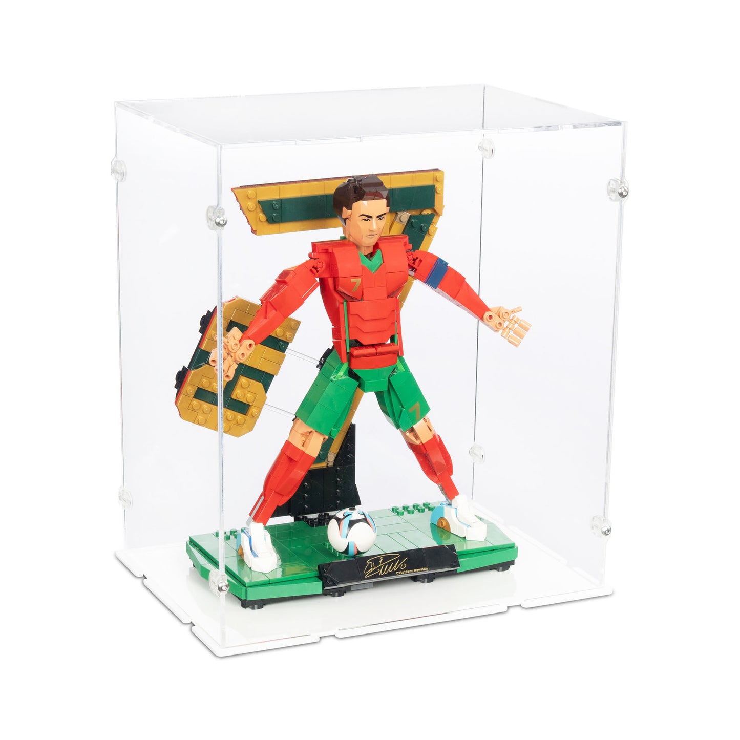 43016 Cristiano Ronaldo – Fußballlegende - Acryl Vitrine Lego