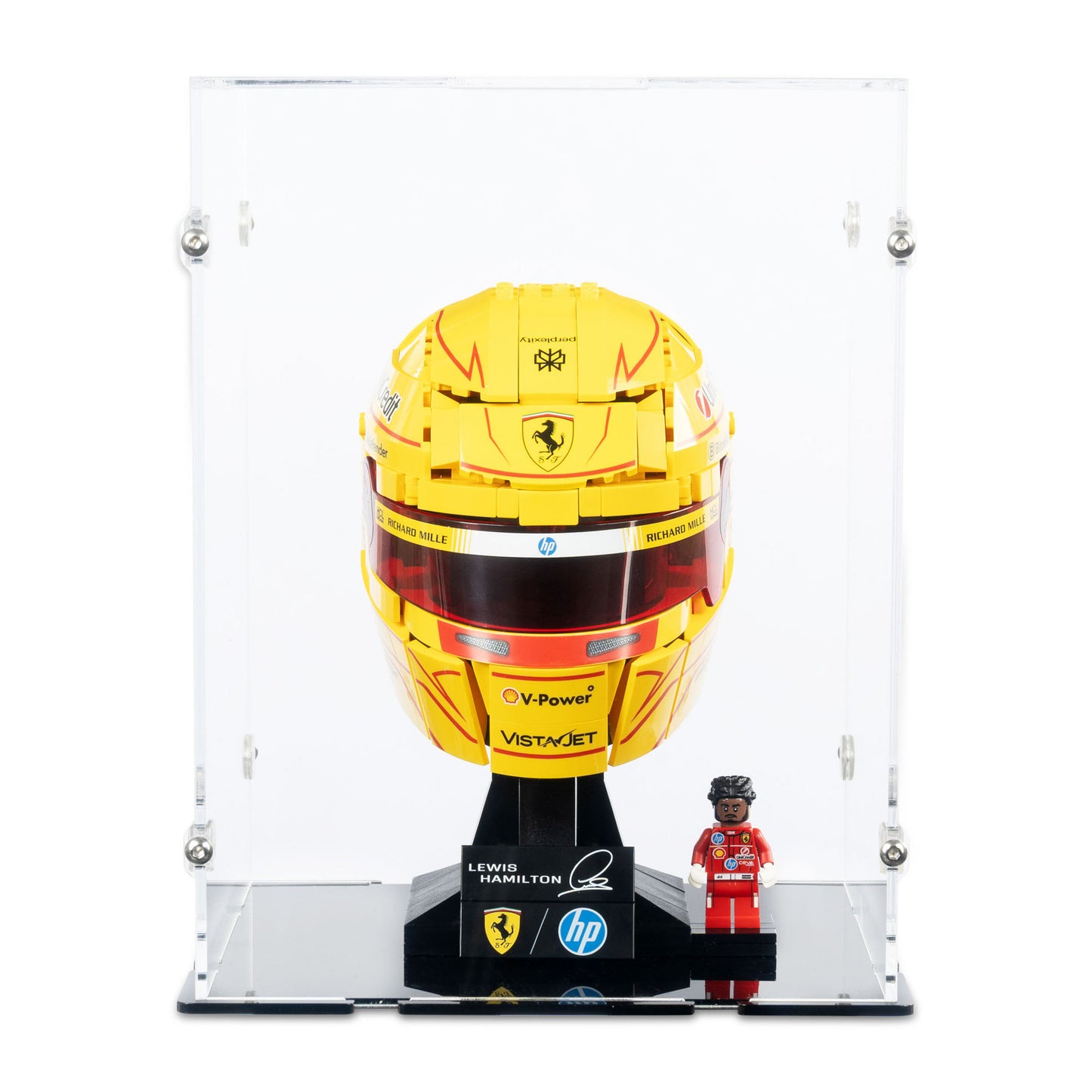43022 Scuderia Ferrari HP Lewis Hamilton Helm - Acryl Vitrine Lego