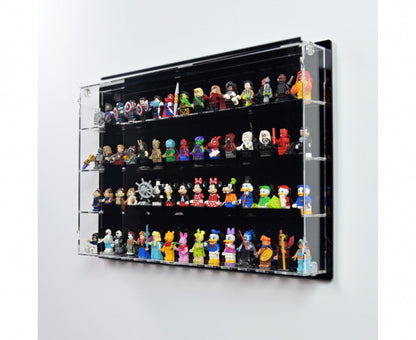 60 Lego Minifiguren - Acryl Wand Vitrine