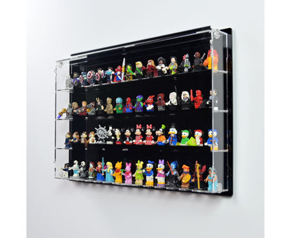60 Lego Minifigures - Acrylic Wall Display Case