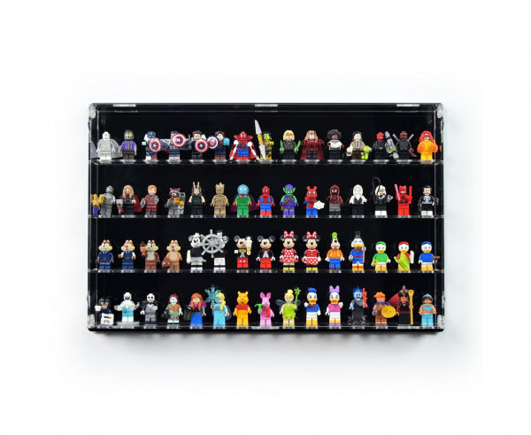 60 Lego Minifiguren - Acryl Wand Vitrine
