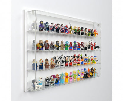 60 Lego Minifiguren - Acryl Wand Vitrine