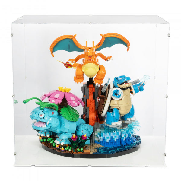 72153 Pokémon Bisaflor, Glurak und Turtok - Acryl Vitrine