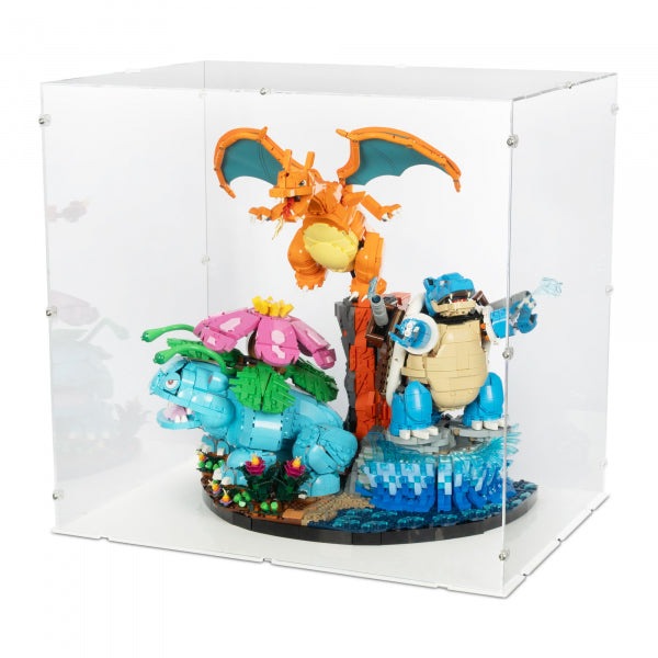 72153 Pokémon Bisaflor, Glurak und Turtok - Acryl Vitrine
