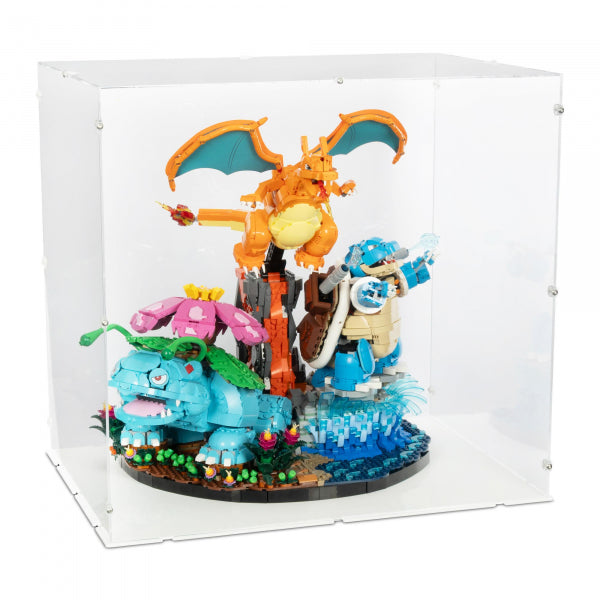 72153 Pokémon Bisaflor, Glurak und Turtok - Acryl Vitrine