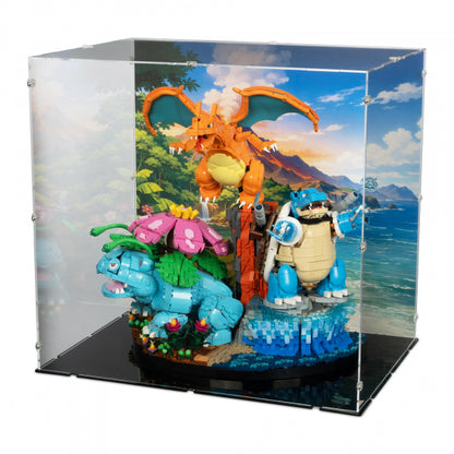 72153 Pokémon Bisaflor, Glurak und Turtok - Acryl Vitrine
