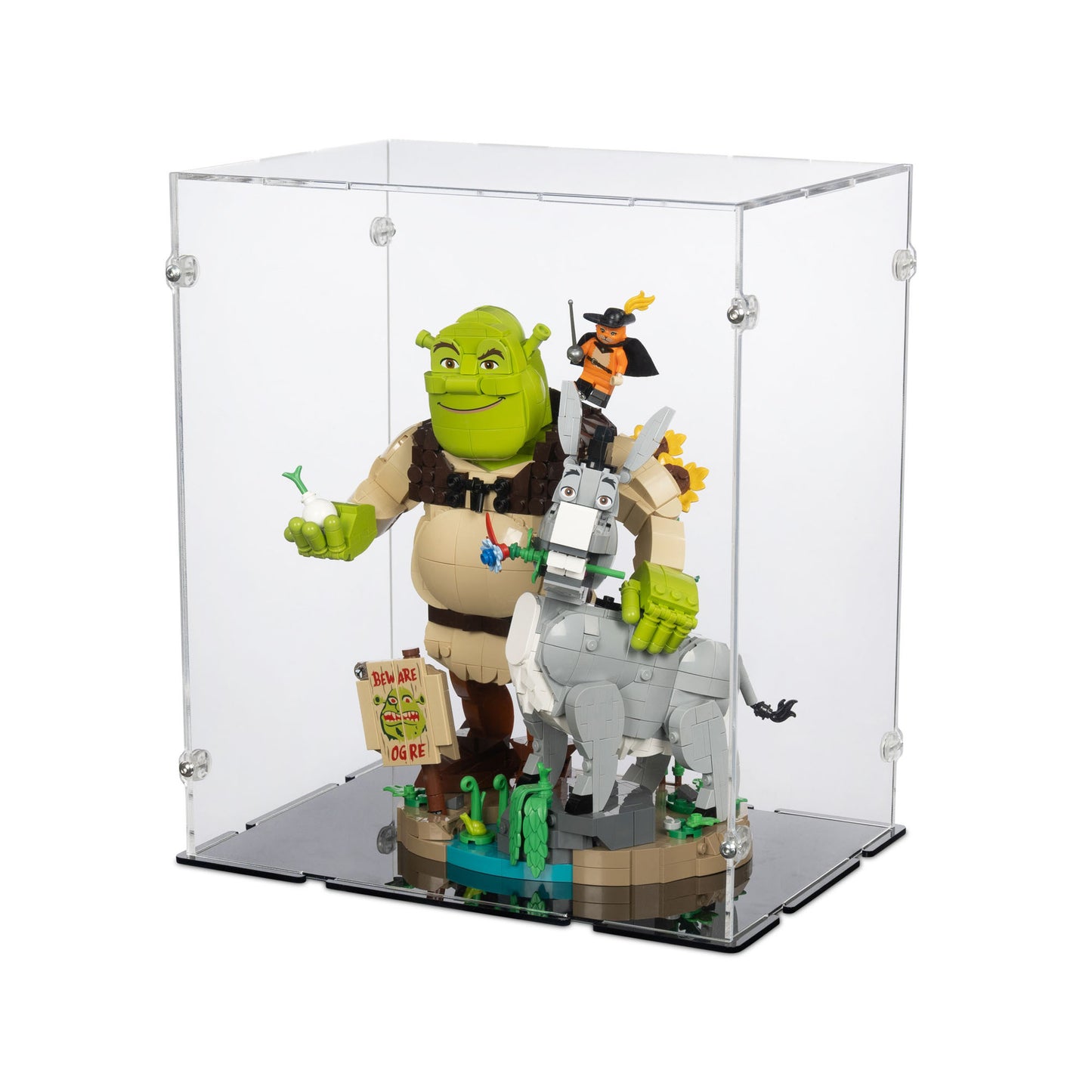 72423 Shrek, Esel und Der Gestiefelte Kater - Acryl Vitrine Lego