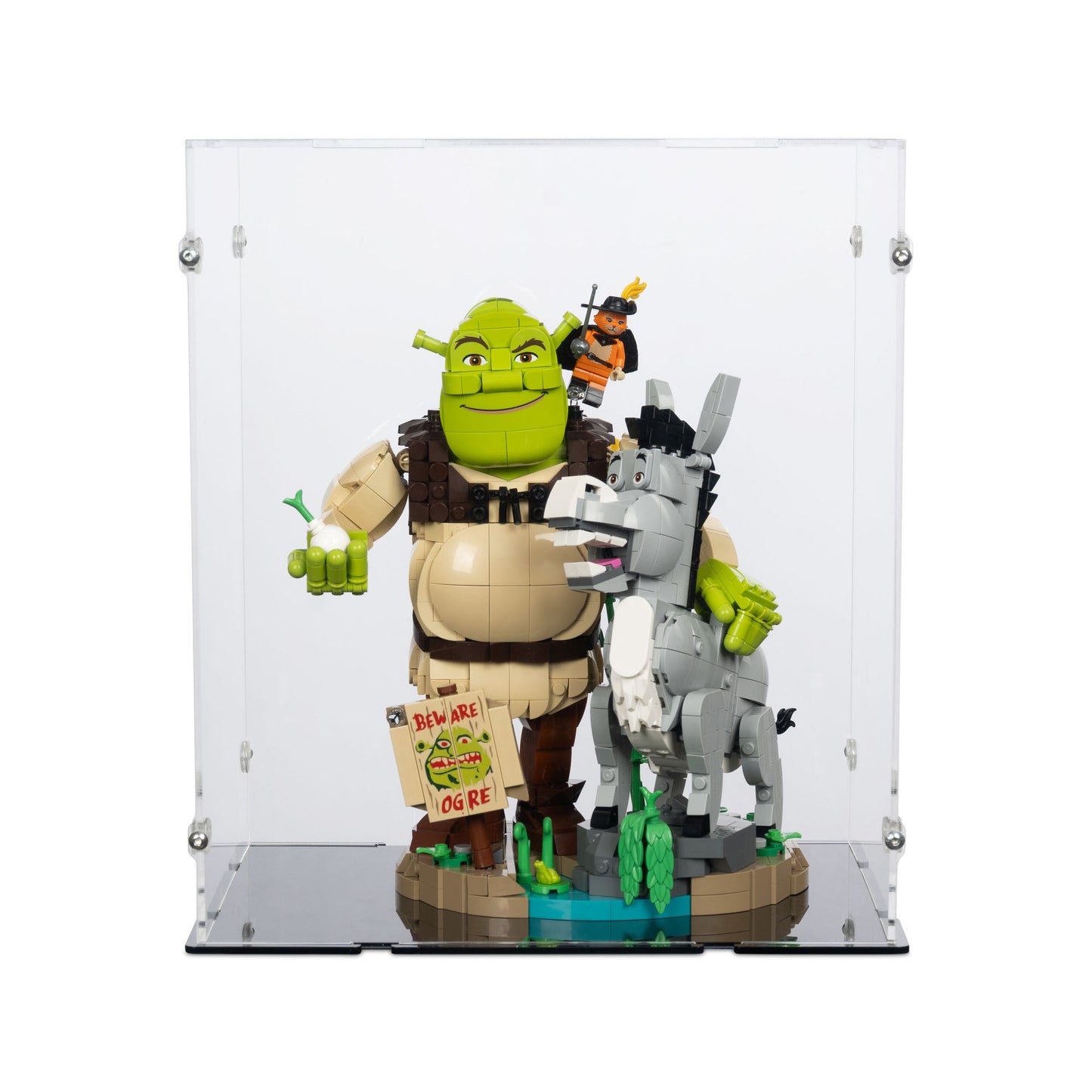 72423 Shrek, Esel und Der Gestiefelte Kater - Acryl Vitrine Lego