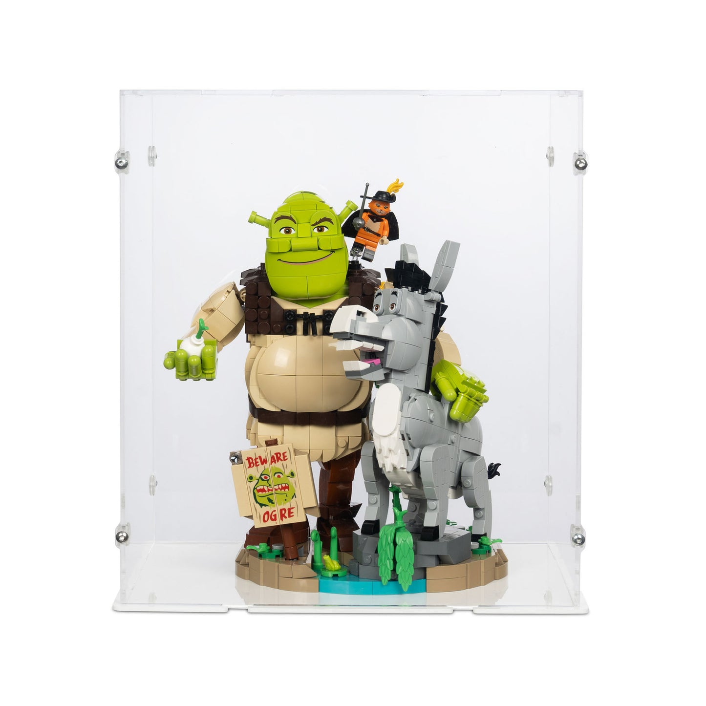 72423 Shrek, Esel und Der Gestiefelte Kater - Acryl Vitrine Lego