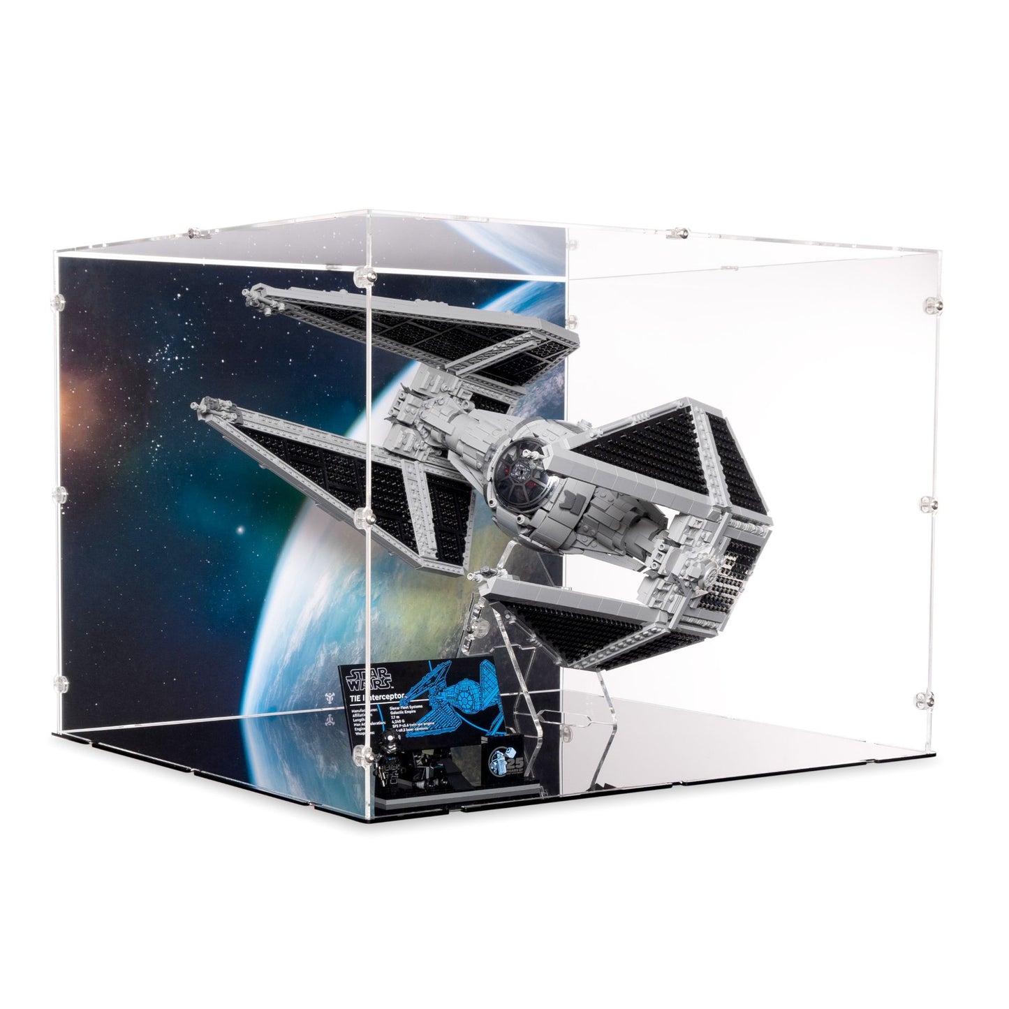 75382 TIE-Abfangjäger - Acryl Vitrine XL & Ständer
