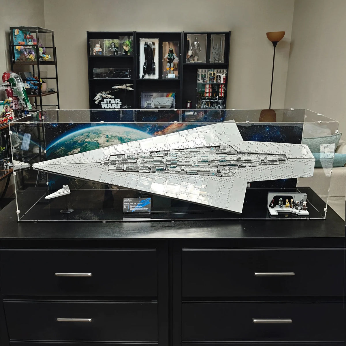 75457 Supersternzerstörer Executor (on Stand) - Acryl Vitrine Lego