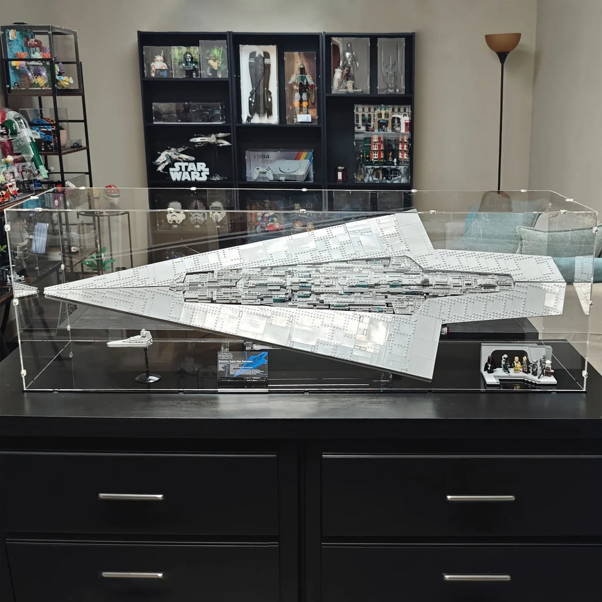 75457 Supersternzerstörer Executor (on Stand) - Acryl Vitrine Lego