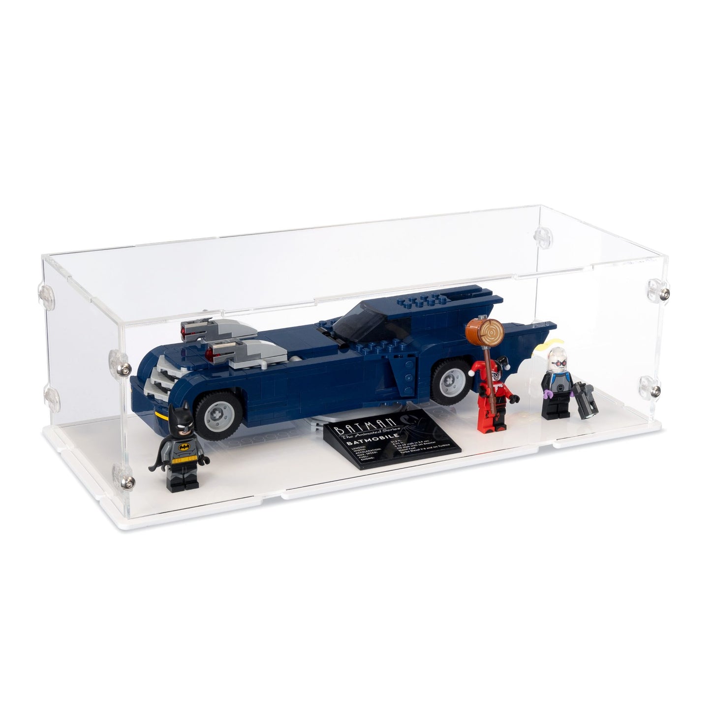 76274 Batman in the Batmobile vs. Harley Quinn and Mr. Freeze - Acrylic Display Case Lego