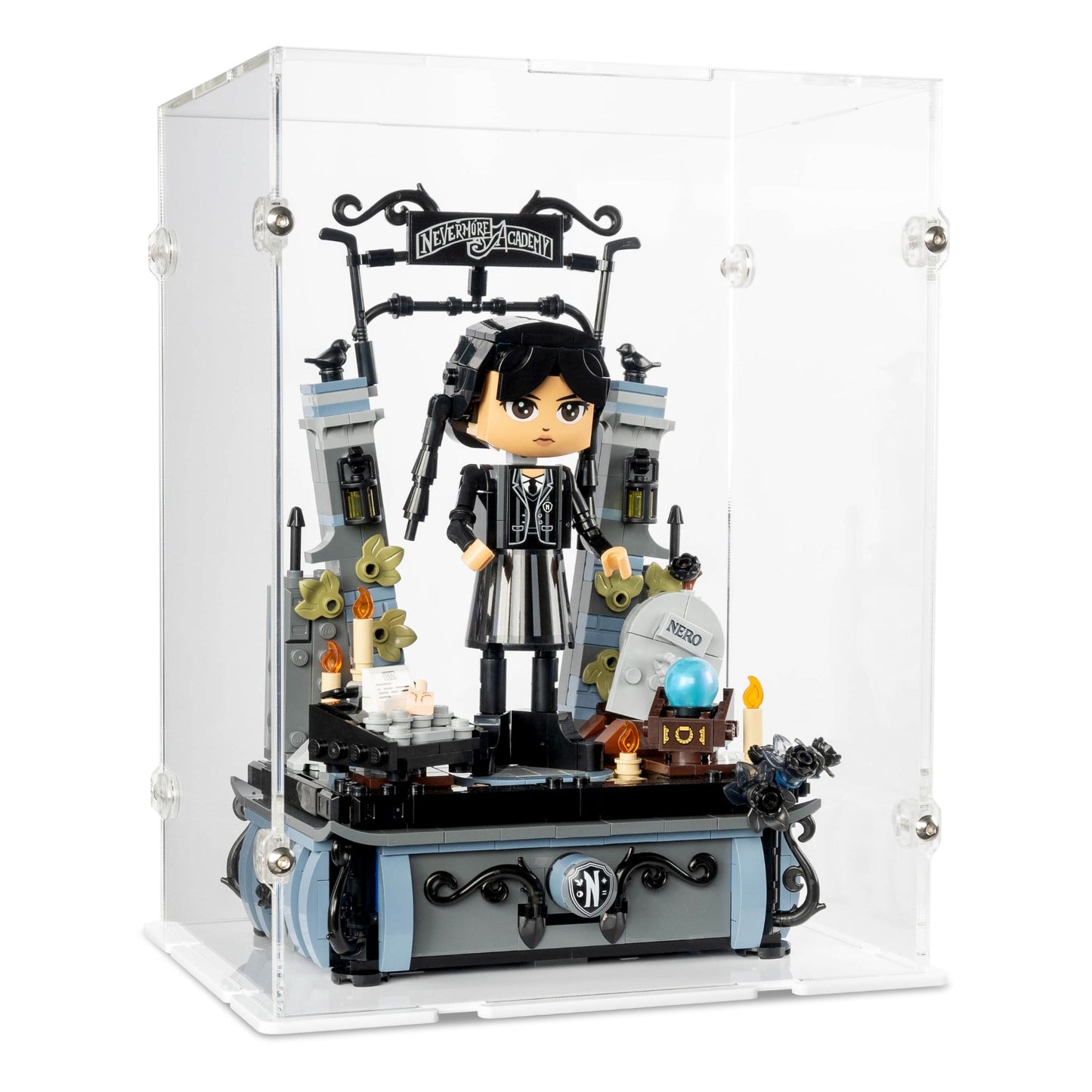 76780 Wednesday Addams Buildable Figure - Acrylic Display Case for Lego