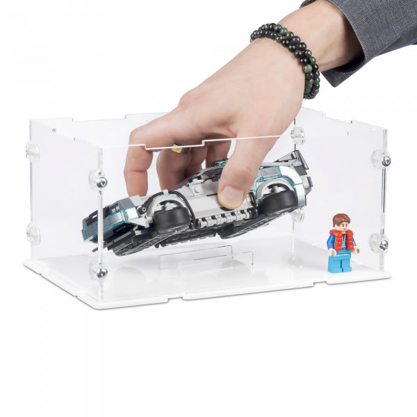 77256 Zeitmaschine aus Zurück in die Zukunft - Acryl Vitrine Lego