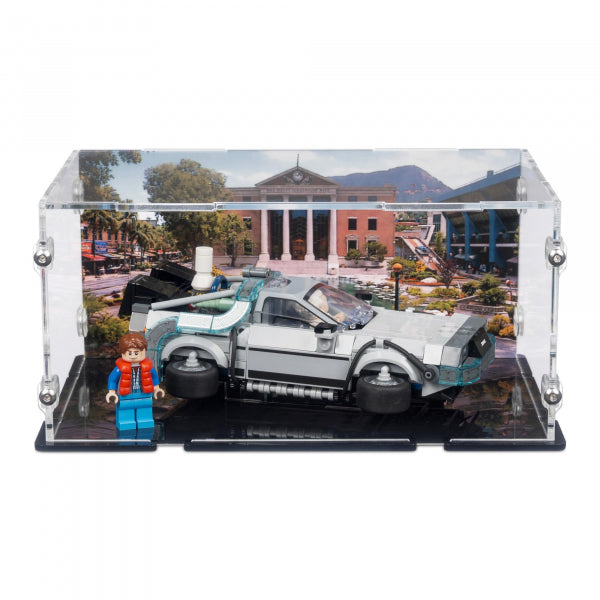 77256 Zeitmaschine aus Zurück in die Zukunft - Acryl Vitrine Lego